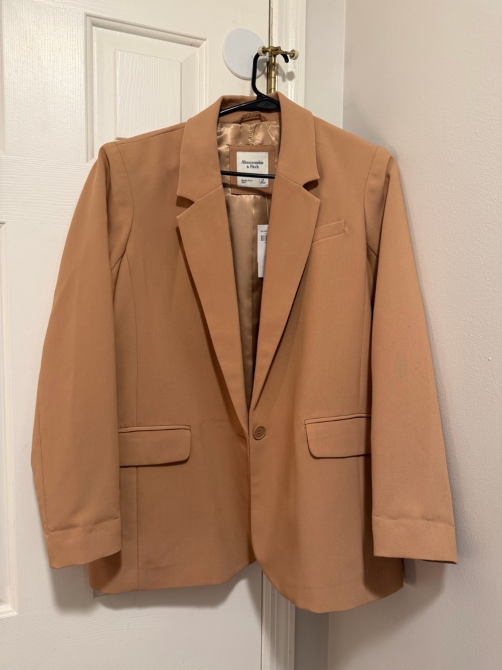Abercrombie & Fitch Tan Single-Button Blazer